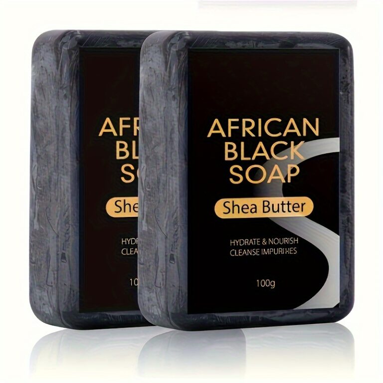African black soap with shea butter moisturizing cleansing bar