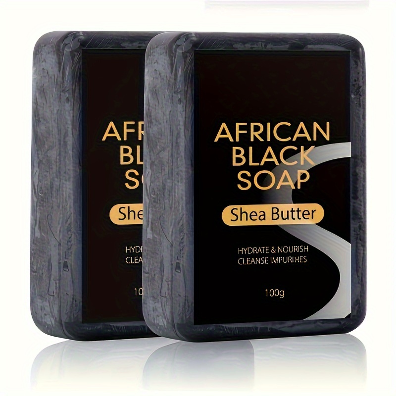 African black soap with shea butter moisturizing cleansing bar