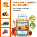 Multivitamin gummies supplement facts showing vitamins and nutrients for daily health