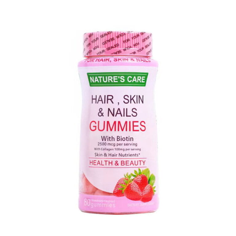 hair skin and nails gummies with biotin and collagen supplement