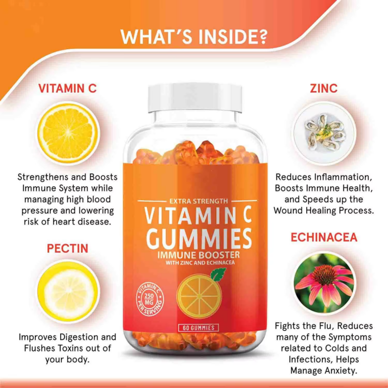 vitamin c zinc echinacea gummies ingredients immune support supplement